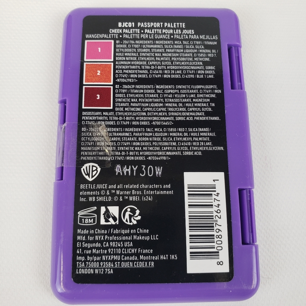NYX Makeup Beetlejuice Afterlife Republic of All Souls Passport Cheek Palette - Picture 2 of 4
